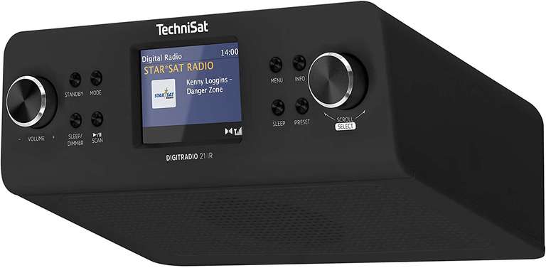 TechniSat DigitRadio 21 IR Hybrid-Unterbauradio (2W, DAB+, UKW, Internetradio, Bluetooth, AUX-In, 2.8" Display, Netzbetrieb, 225x72x151mm)