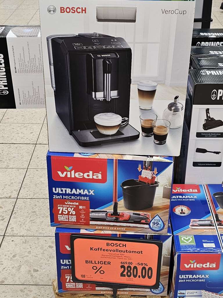 [Kaufland Iserlohn Innenstadt] BOSCH Kaffeevollautomat VeroCup 100 TIS30159DE (baugleich mit Siemens EQ3)
