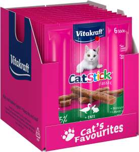 Vitakraft Cat Stick 10x6 Stück Ente + Kaninchen (im Spar Abo)