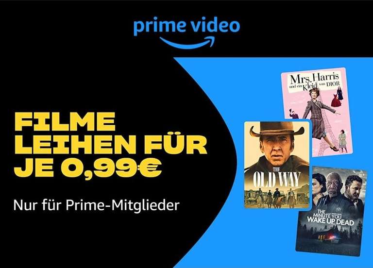 [Amazon Prime] Filme leihen für je 0,99 Euro