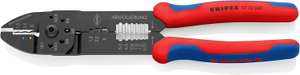 KNIPEX Crimpzange 240 mm , 0,5-6,0 mm², für Kabelschuhe und Flachsteckverbinder, mit Abisolier- und Scheidfunktion (Prime) 97 22 240