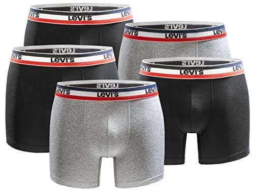 Levi's 5er Pack Men Logo Boxer Brief ORG | Boxershorts, Unterhosen, VSK-frei (S-XXL)