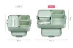 [Prime] Mepal Bento-Lunchbox Take A Break Nordic Green Large – Brotdose mit Fächern, geeignet für bis zu 8 Butterbrote, TPE/pp/abs, 0 mm