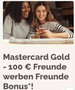 TF Mastercard Gold: 100€ KwK (50+50€) ab 5 KwK +5€ extra, kostenlose Kreditkarte inkl. Reiseversicherungen, weltweit gebührenfrei bezahlen