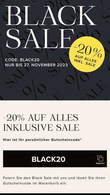 Möve Black Sale 20%