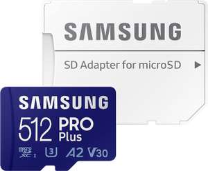 Samsung PRO Plus microSD Speicherkarte (MB-MD512KA/EU), 512 GB, UHS-I U3, Full HD & 4K UHD