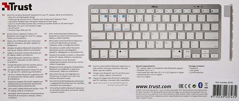 Trust Nado Bluetooth Wireless Tastatur