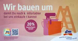 Lokal, Weimar: 20% Ausverkaufs-Rabatt bei dm am Theaterplatz ab 3. Juli 23
