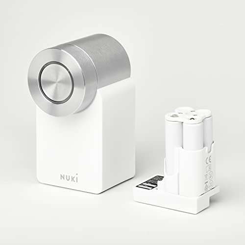 Nuki Smart Lock 3.0 Pro (WiFi-Modul, Akku) - Weiß / Schwarz
