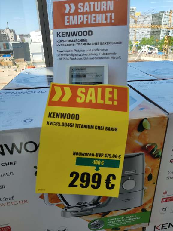 [Lokal Berlin] Kenwood Küchenmaschine für effektiv 259€ durch Cashback