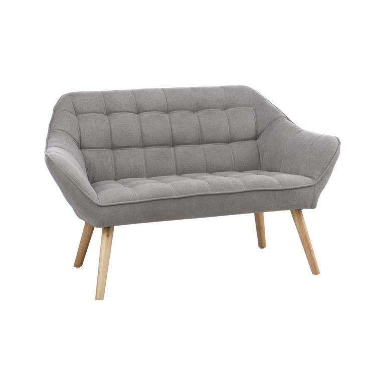 2er-Sofa "Monique" bei Mömax für 180,00€ inkl. Versand | Grau | Belastbarkeit ca.: 240 kg | Breite/Höhe/Tiefe: 127/76/74,5 cm