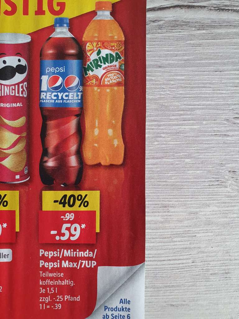 (Lidl) Pepsi/Mirinda/Pepsi Max/7Up