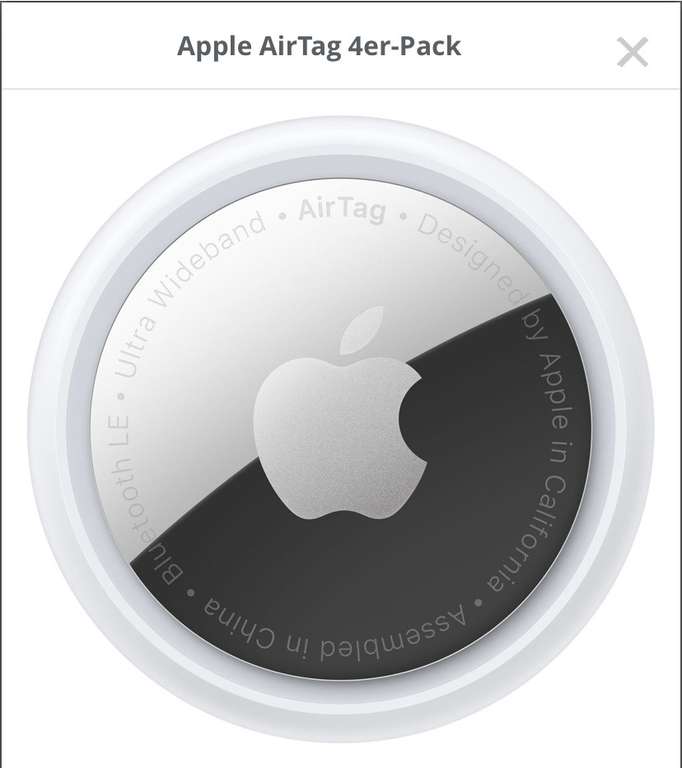 [MindStar] Apple AirTag 4er-Pack