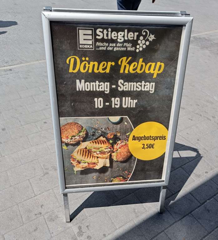 [Edeka] Vor-Inflationspreis: Döner Kebab für 3,50 € - lokal 67454 Haßloch Edeka Stiegler