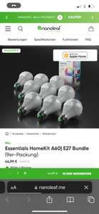 Nanoleaf Essentials Smart Bulbs E27 9er Pack