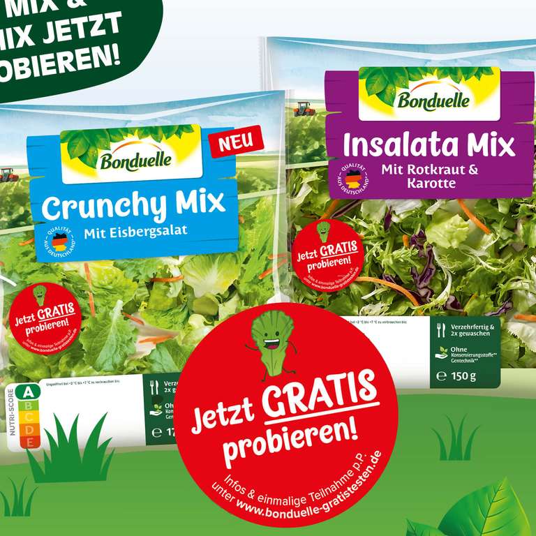 [GzG] Bonduelle Crunchy Mix oder Insalata Mix Salat gratis testen