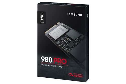 [Prime] Samsung 980 PRO M.2 NVMe SSD (MZ-V8P2T0BW), 2 TB, PCIe 4.0, 7.000 MB/s Lesen, 5.000 MB/s Schreiben
