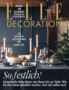 ELLE Decoration Abo (6 Ausgaben) für 45 € mit 35 € Amazon-Gutschein als Prämie