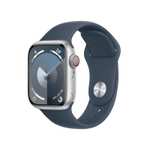 Apple Watch Series 9 GPS 41mm Silber und Sportarmband S/M in Sturmblau (Verkäufer: Office Partner GmbH)