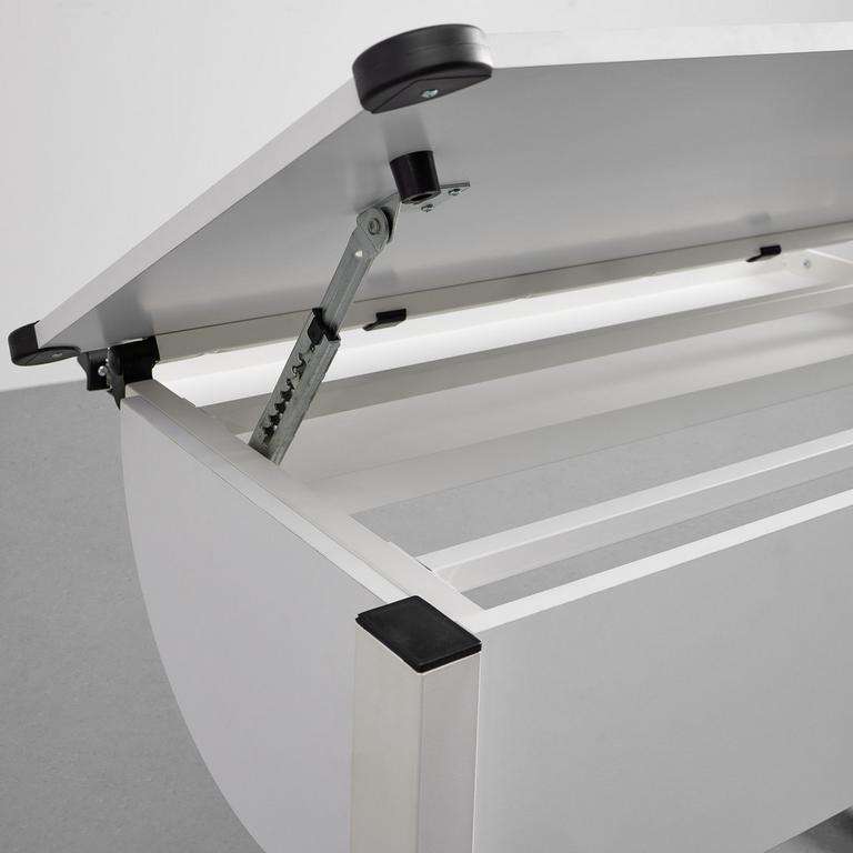 [Mömax] Höhenverstellbarer Schreibtisch "Caralina" (in weiß, Länge