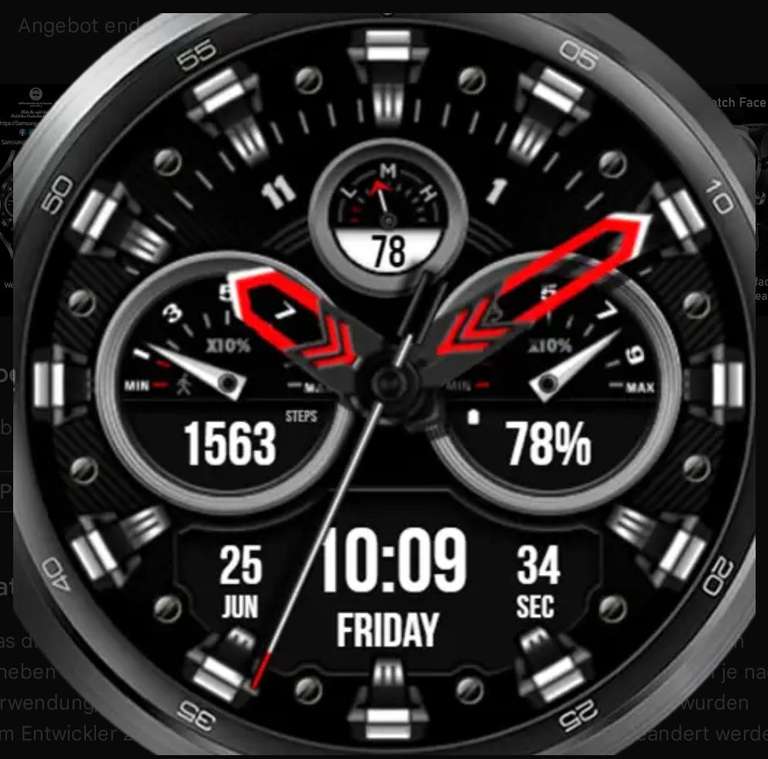 [google play store] WFP 225 Brutal Watch Face (Hybrid-Zifferblatt für Wear OS-Uhren)