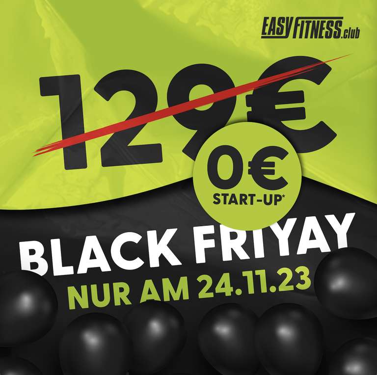Easyfitness 0€ Aufnahmegebühr statt 129,99€ am Black Friday (12 Monate Laufzeit)