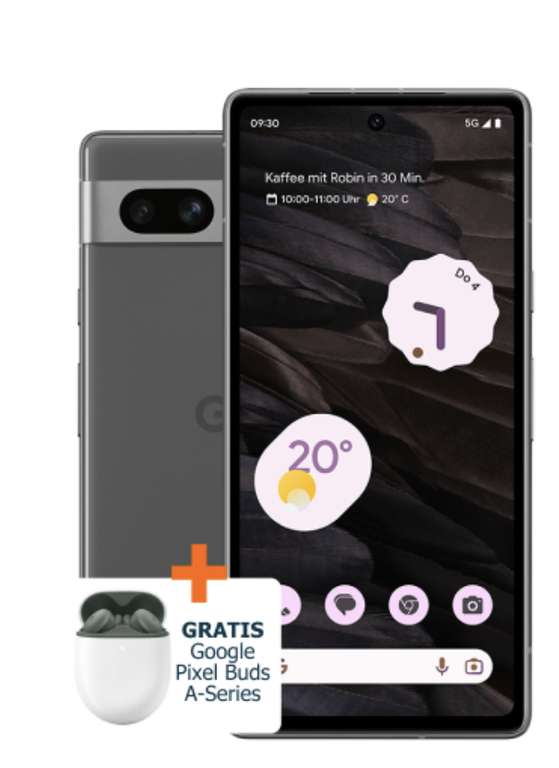 [Young + MagentaEINS] Google Pixel 7a + Buds A mit Telekom Mobil S 25 GB 5G + Allnet-Flat inkl. Schweiz & UK für 14,95€ mtl. + 123,99€ ZZ