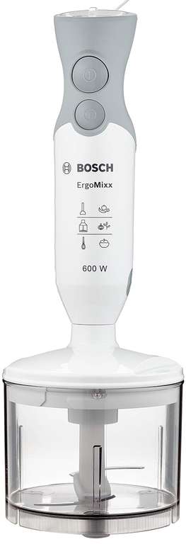 [Prime] Bosch Stabmixer ErgoMixx MSM66120, Edelstahl Mix- und Messbecher, 4-Klingen-Messer, ergonomisches Design, 12 Stufe 600 W