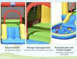COSTWAY Hüpfburg mit Rutsche, Aufblasbarer Wasserpark für Kinder | Wasserrutsche, Hüpfbereich & Planschbecken (365 x 200 x 190 cm)