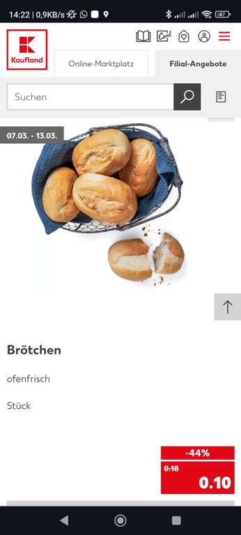 [Kaufland Duisburg] Ofenfrische Brötchen für 10 Cent