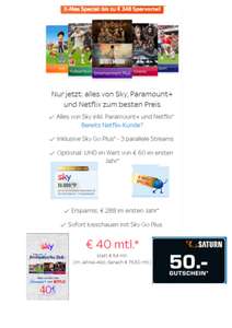 Sky Mega Bundle für 29,58 € effektiv mtl 12 Monate und 10500 Payback Punkte und 50 € Gutschein @Saturn Berlin