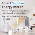 Shelly 3EM 3-Phasen-Stromzähler (3x 120A-Stromzangen, WLAN, 365 Tage interner Speicher, App oder Sprachsteuerung) | mit PV-Anlage für 62,18€