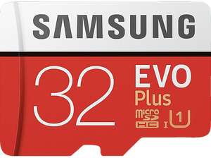 SAMSUNG Evo Plus, Mini-SDHC Micro-SDHC Speicherkarte, 32 GB für 5,99€ ; 64GB für 7€