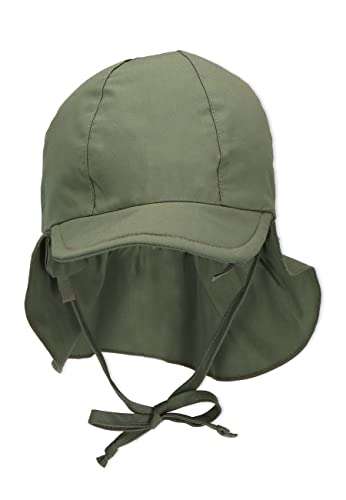 (Amazon Prime) Sterntaler Unisex Schirmmütze mit Nackenschutz und Bindebändern, dunkelgrün - für 7,99€ (43-53)