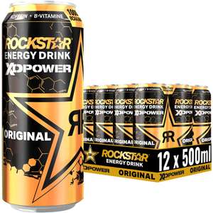 Rockstar XD Power Original - Koffeinhaltiges Erfrischungsgetränk für den Energie Kick (12x 500ml) (Prime Spar-Abo)