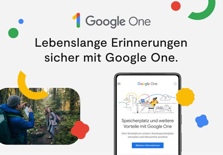 Google One 2TB 3 Monate testen inkl. 10% Cashback Programm