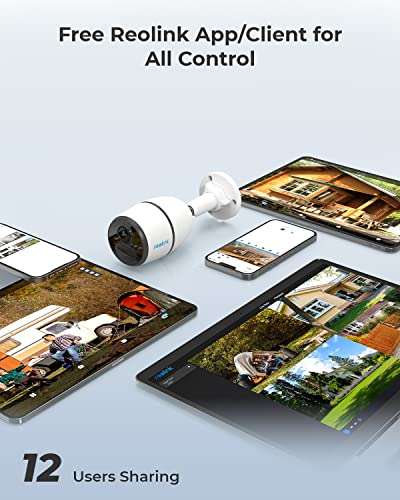 Reolink Go Plus 3G/4G LTE Akku Überwachungskamera inkl. Solarpanel; 2K; Personen-/Autoerkennung; 2-Wege-Audio; Zeitraffer
