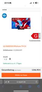 LG OLED55C49LA evo TV C4 eff. 1146,90€! Esch Mannheim