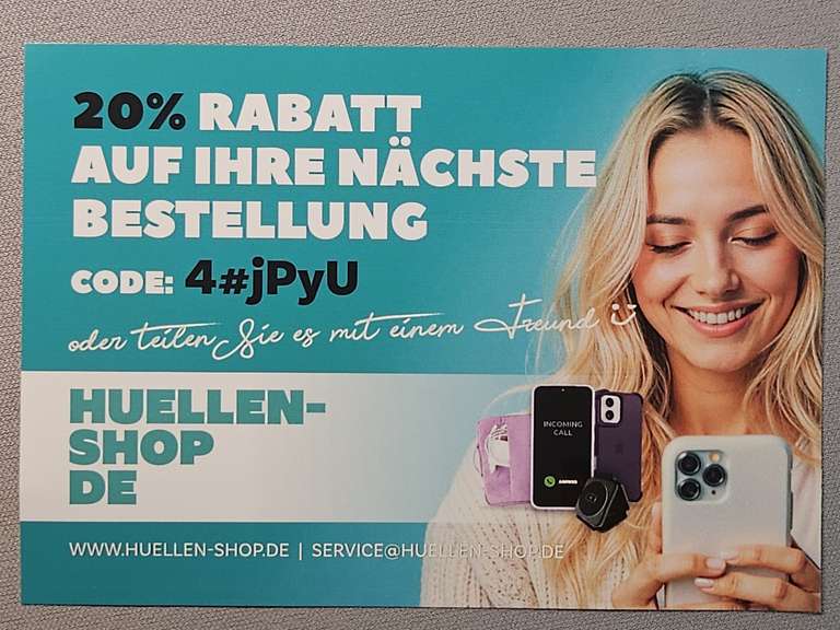 20% Rabatt auf alles bei huellen-shop.de  Jetzt zuschlagen! | mydealz