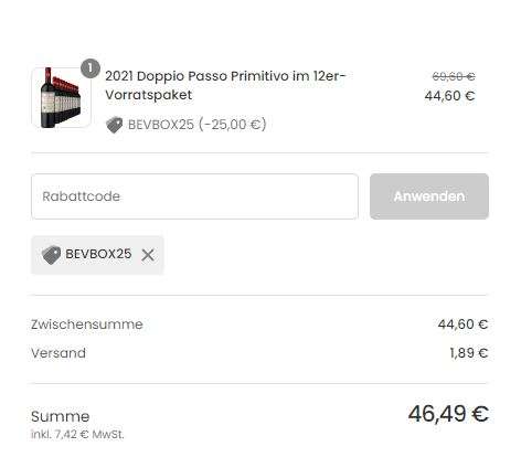 Doppio Passo Primitivo im 12er-Vorratspaket für 46,49€