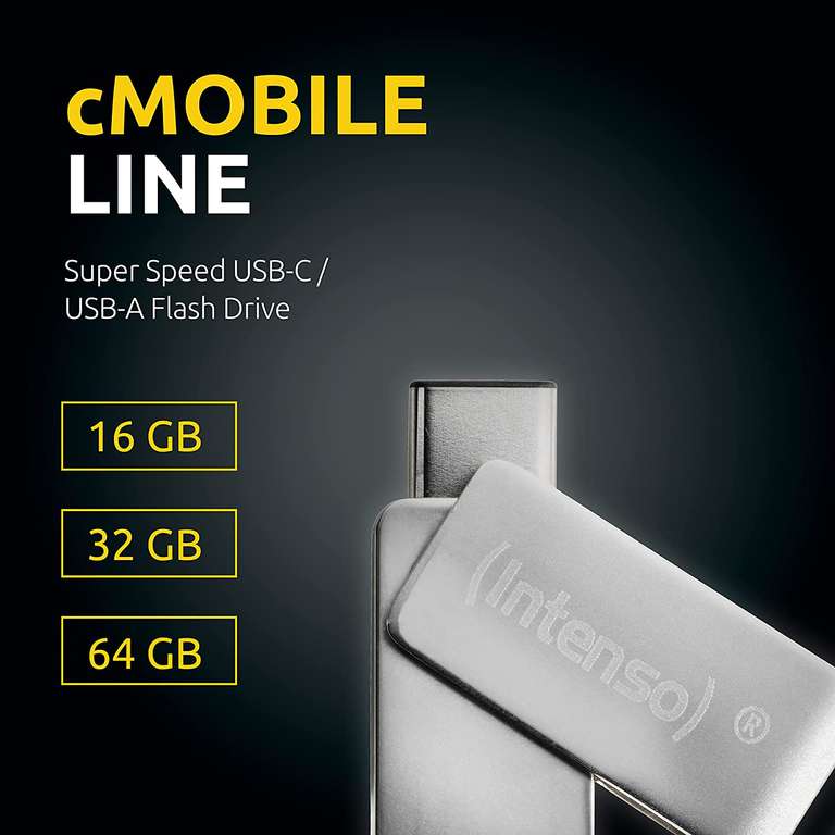 Intenso cMobile Line USB Type C 64GB Dual USB 3.2 Stick für 6,99€ (Amazon Prime)
