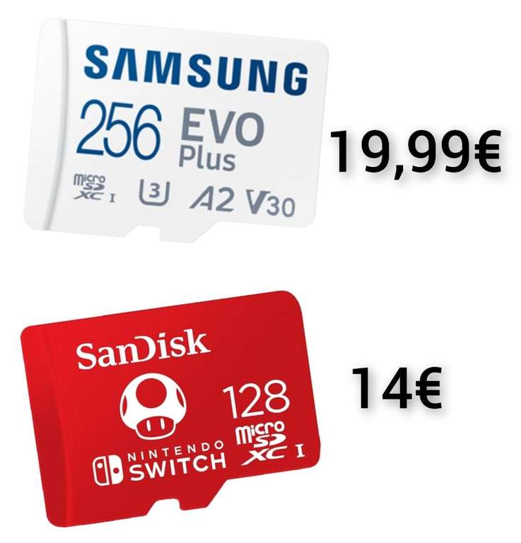 [MM] Samsung EVO Plus 2021 R130 microSDXC 256GB Kit, UHS-I U3, A2 19,99€ / [Saturn] Sandisk 128GB microSDXC für Nintendo Switch 14€