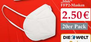 FFP2 Maske / 20er Pack für 2,50 / a.k.a. 0,125 Euro pro Maske bei woolworth