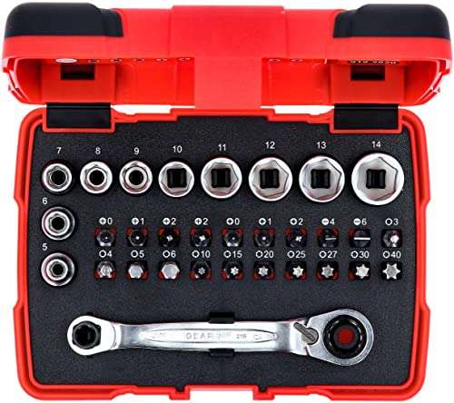 [Prime] KS Tools 918.3050 1/4" + 11 mm Durchgangs-Steckschlüssel- und Bit-Satz, 31-tlg