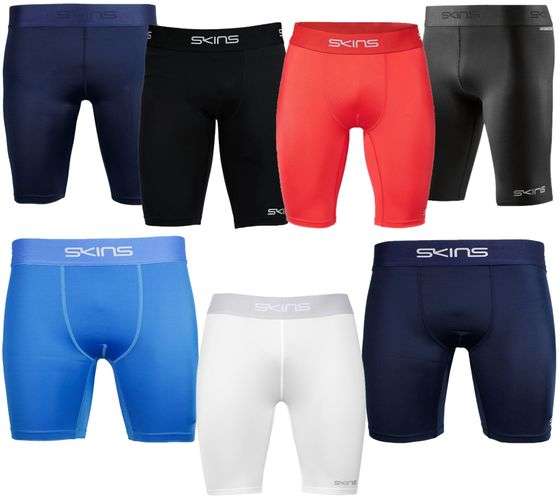 3x SKINS DNAmic PRIMARY oder FORCE Herren Sport-Shorts mit Gradient-Compression (bis Gr. XL) in Schwarz, Blau, Rot, Weiß