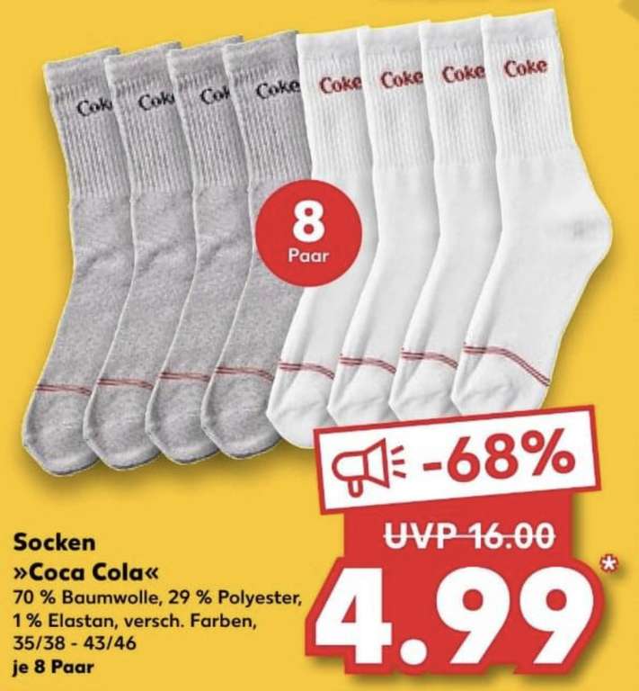 8x Coca Cola Socken [Kaufland]