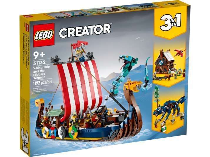 LEGO Creator 3 in 1 Wikingerschiff mit Midgardschlange (31132) für 69,99€ [0815.eu]