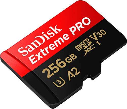SanDisk 256 GB Extreme PRO microSDXC-Karte + SD-Adapter + RescuePRO Deluxe, bis zu 200 MB/s, UHS-I, Class 10, U3, V30, Switch kompatibel