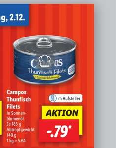 [Lidl] Campos Thunfisch Filet 0,79 €