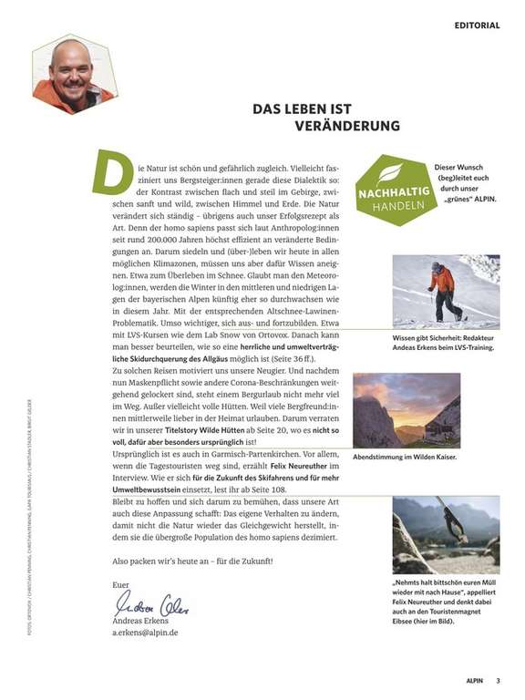 Bergsport Magazin ALPIN im Abo (12 Ausgaben) für 79.20 € mit 70 € Amazon-Gutschein